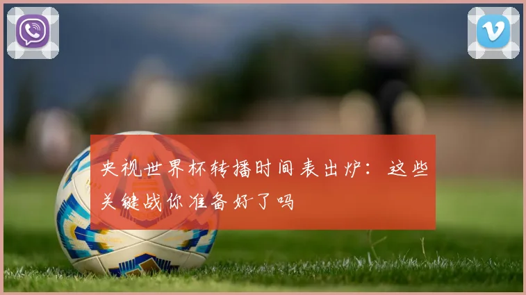 央视世界杯转播时间表出炉：这些关键战你准备好了吗