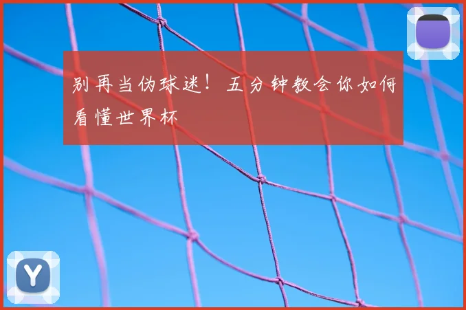 别再当伪球迷！五分钟教会你如何看懂世界杯
